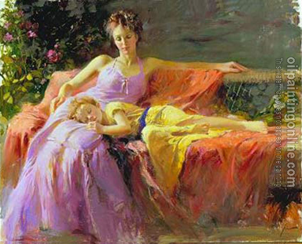 Pino Daeni - Impression oil painting.